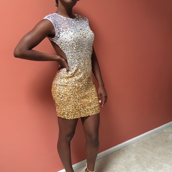 Beaded Jovani Cocktail Dress - Picture 6 of 6